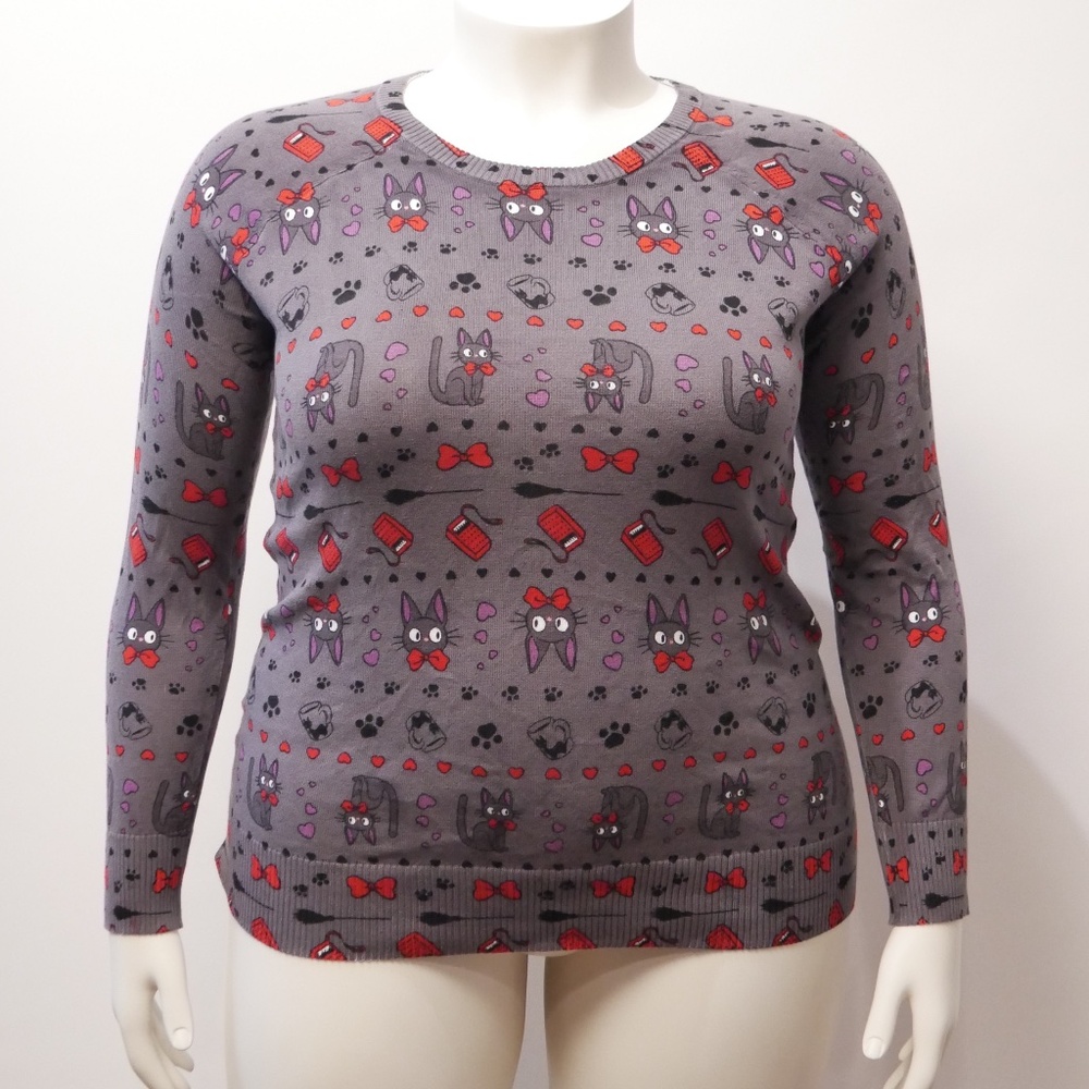 Plus Size 2X Studio Ghibli Kiki's Delivery Service Raglan Sleeve Sweater NWOT